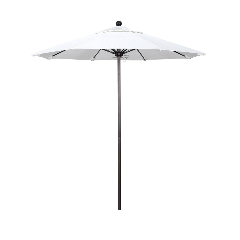 7.5& Fiberglass Market Umbrella White Bronze Olefin S17746