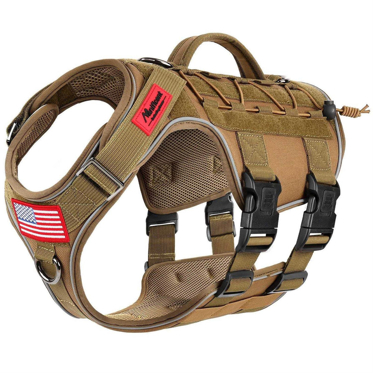 Tactical Dog Harness Reflective No Pull with Handle B84486