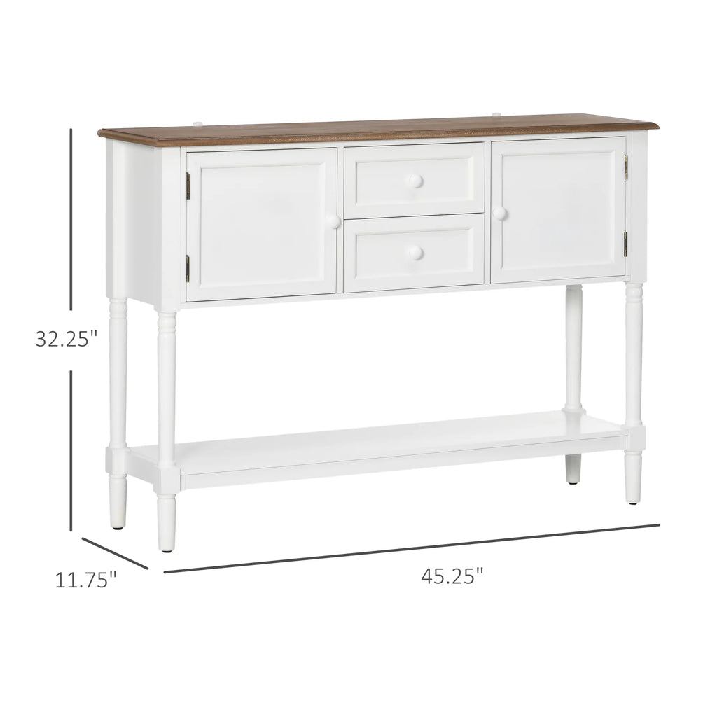 White Console Table with 2 Drawers M530