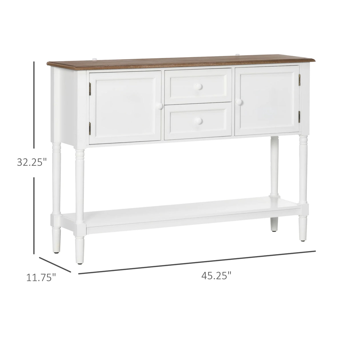White Console Table with 2 Drawers M530