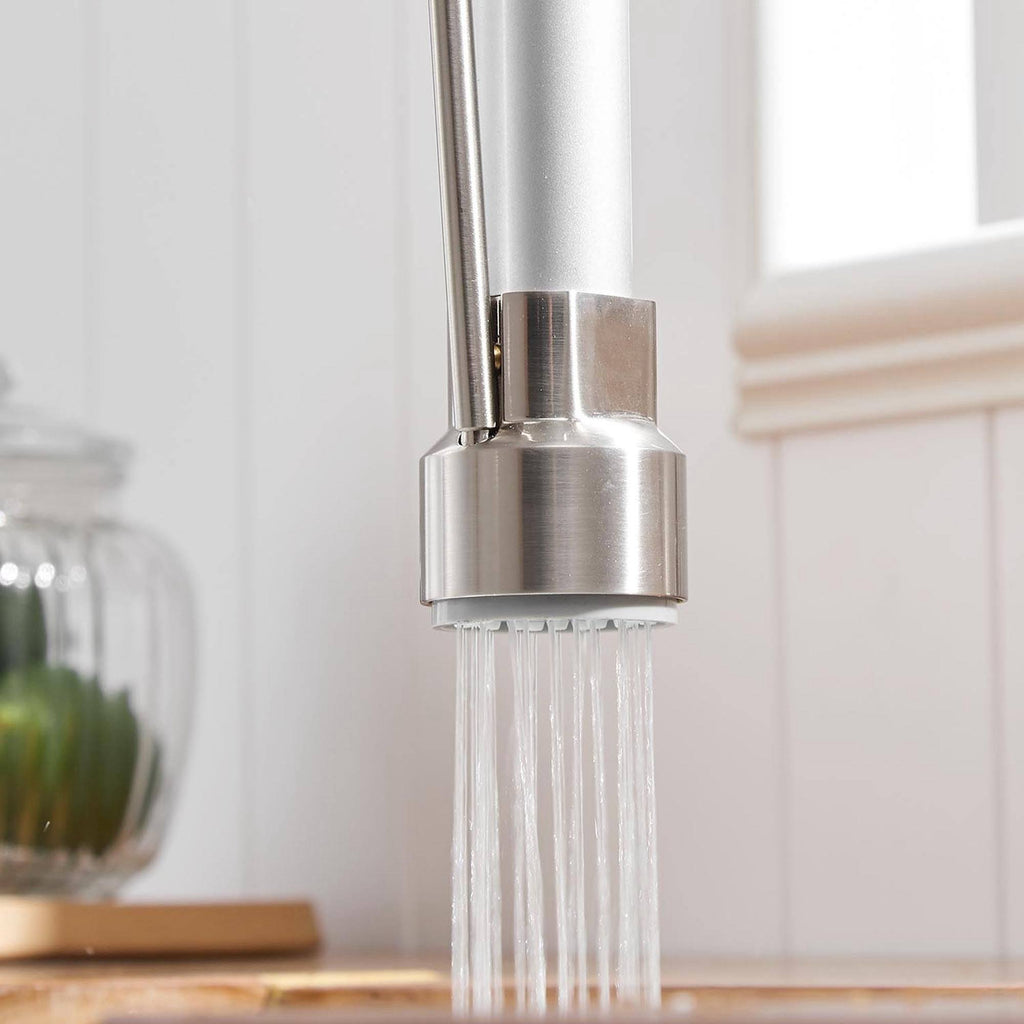Nickel Pull Down Kitchen Faucet with Spring Spout G139