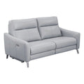 Gray Faux Leather Power Sofa T18910