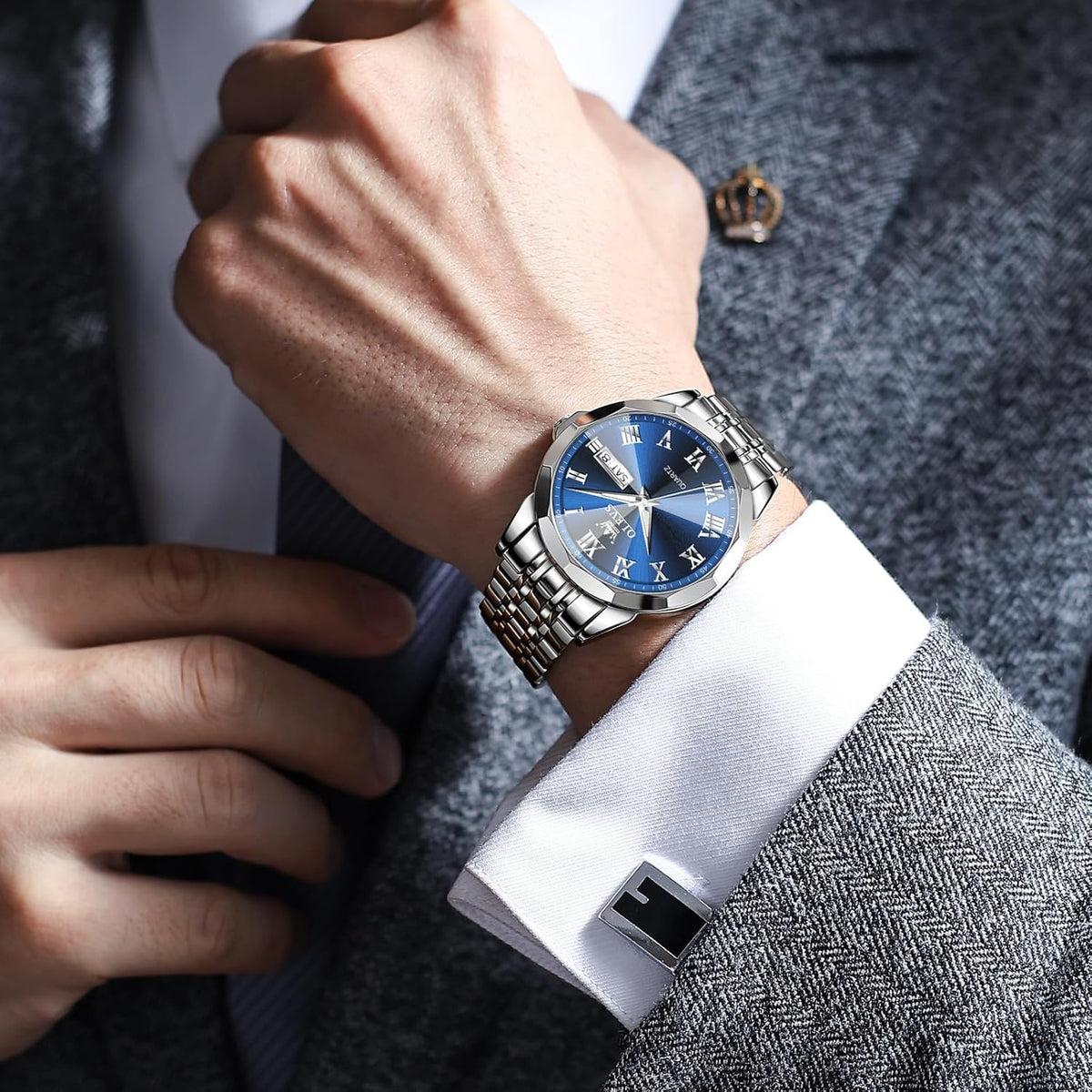 Stainless Steel Quartz Men Watch with Date O644145