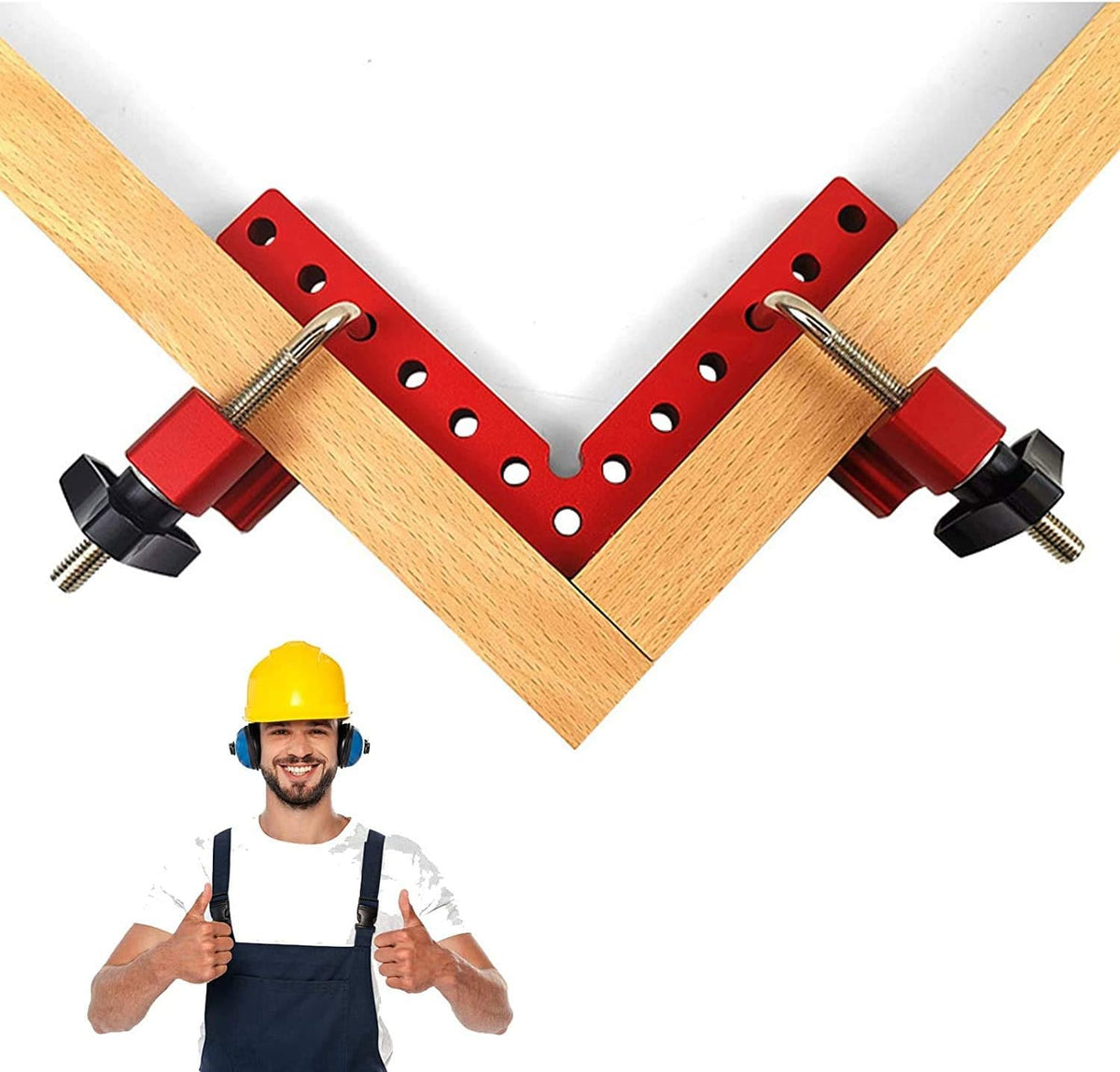 5.5 Inch Aluminium Alloy Right Angle Clamp 4 Pack V93572