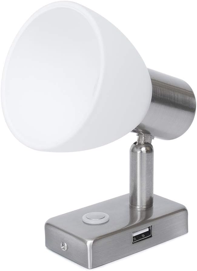 12V LED Reading Light with USB Port Dimmable Two Pack F8194