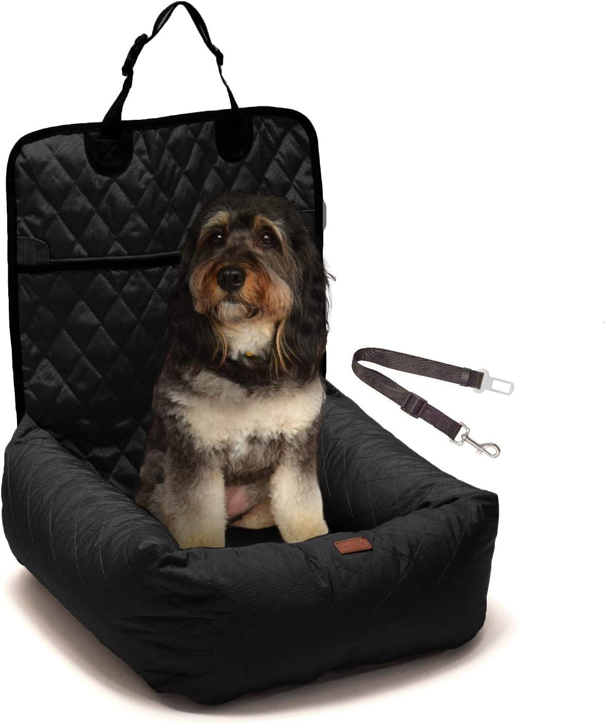 2-in-1 Water Resistant Dog Car Booster Seat with Pet Seat Belt Leash K645987