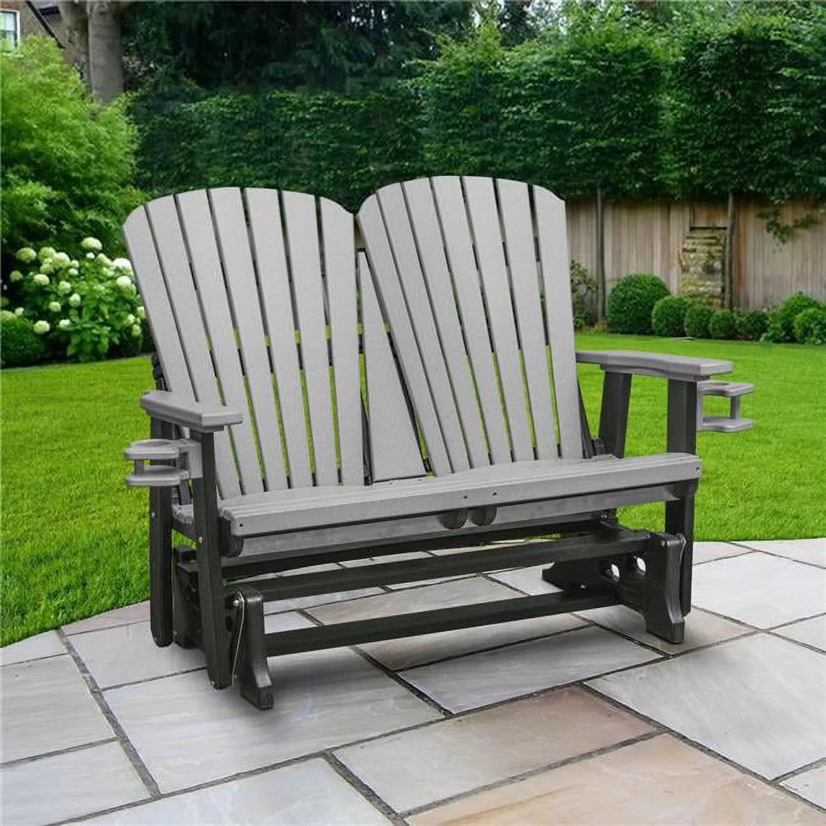 Light Grey Back Glider with Black Base I61245