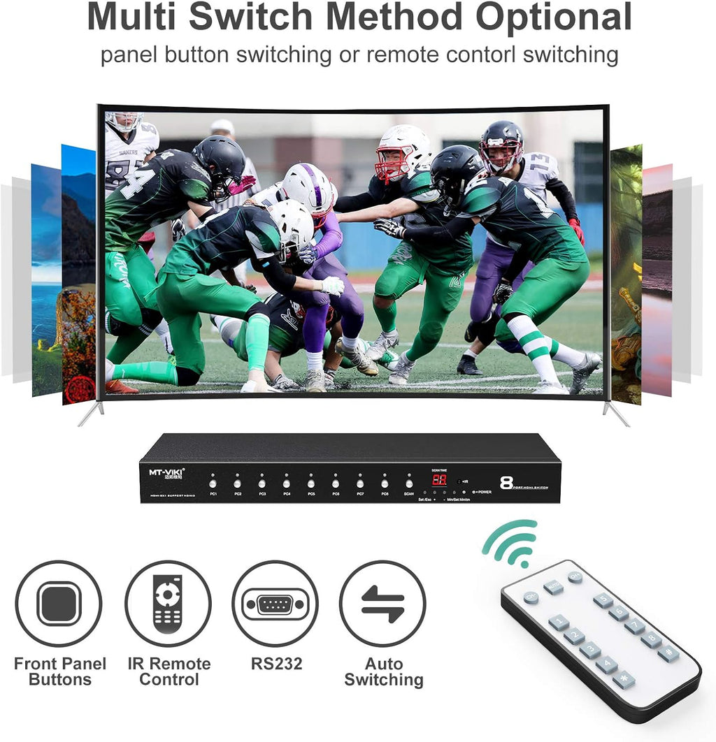 8 Ports HDMI Switch 8x1 4K@60Hz A91558
