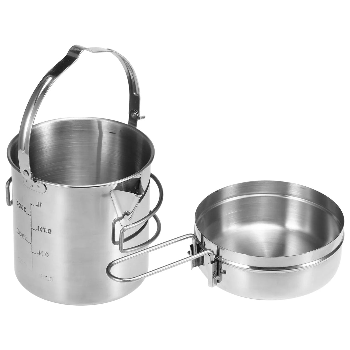 1L Stainless Steel Camping Kettle O1689