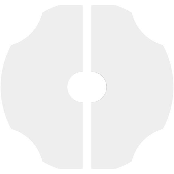34 inchod x 6 inchid x 11 3/4 inchc x 1 inchp PVC Contemporary Ceiling Medallion, Two Piece V9564