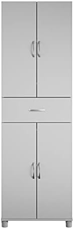 Dove Gray Storage Cabinet with Drawer R633