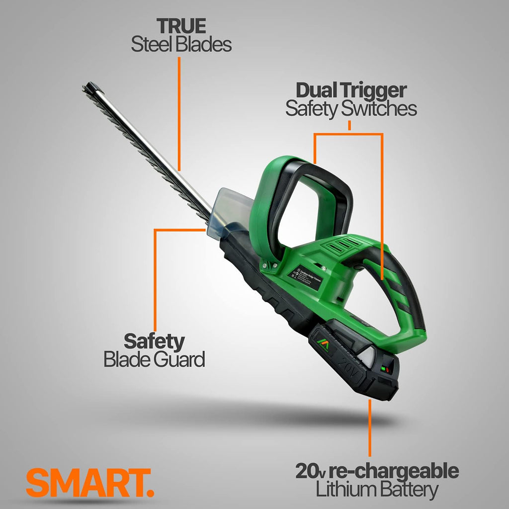 17-Inch Cordless Electric Hedge Trimmer Pack of 2 H307094