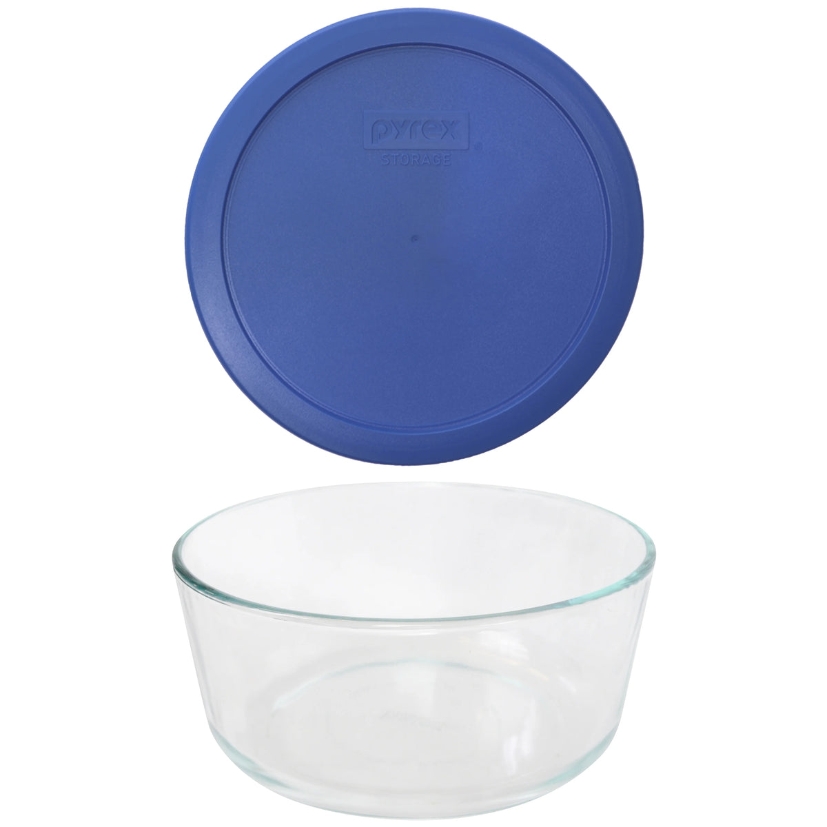 7-Cup Glass Bowl with Blue Lid Q42119