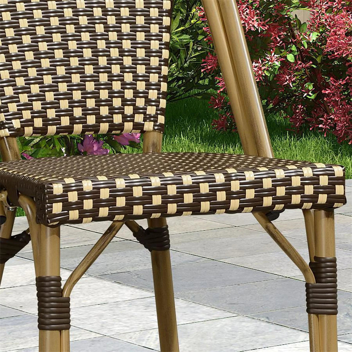 Set of 2 Wicker Dining Chairs T9459