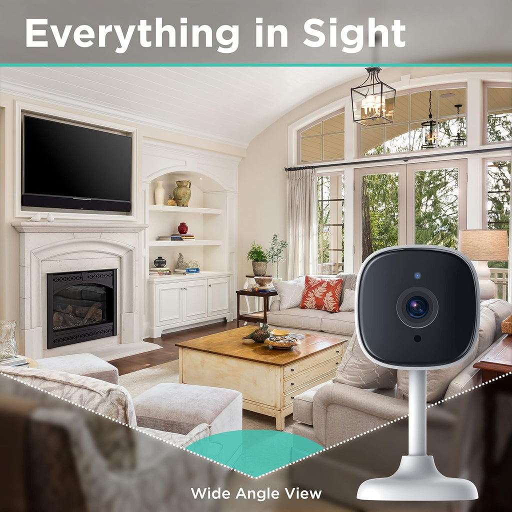 2 Pack Wi-Fi Smart Indoor Camera with 2-Way Audio and Night Vision D372368