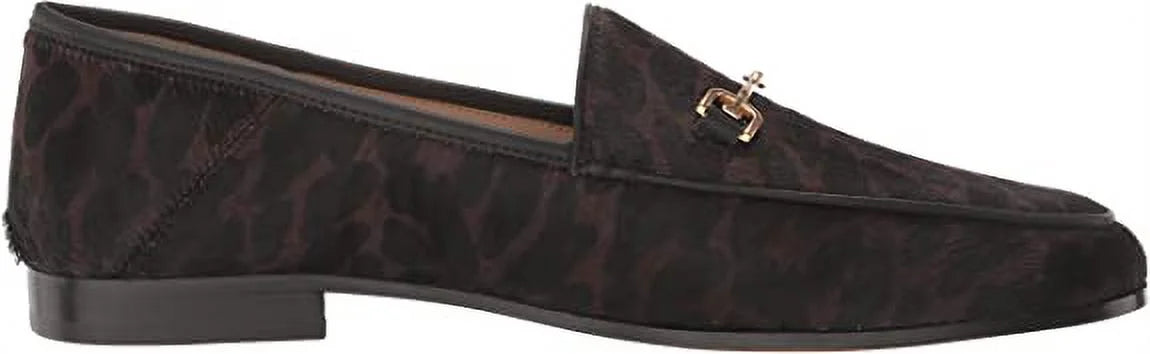 Brown Leopard Multi Almond Toe Stacked Heel Wide Loafers B930053