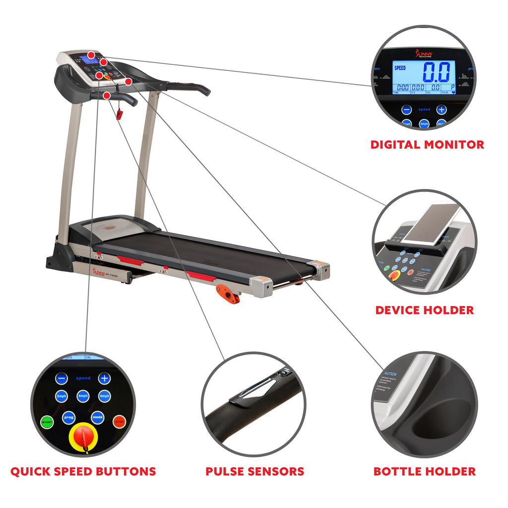 Folding Treadmill with Manual Incline and Pulse Sensors X620666
