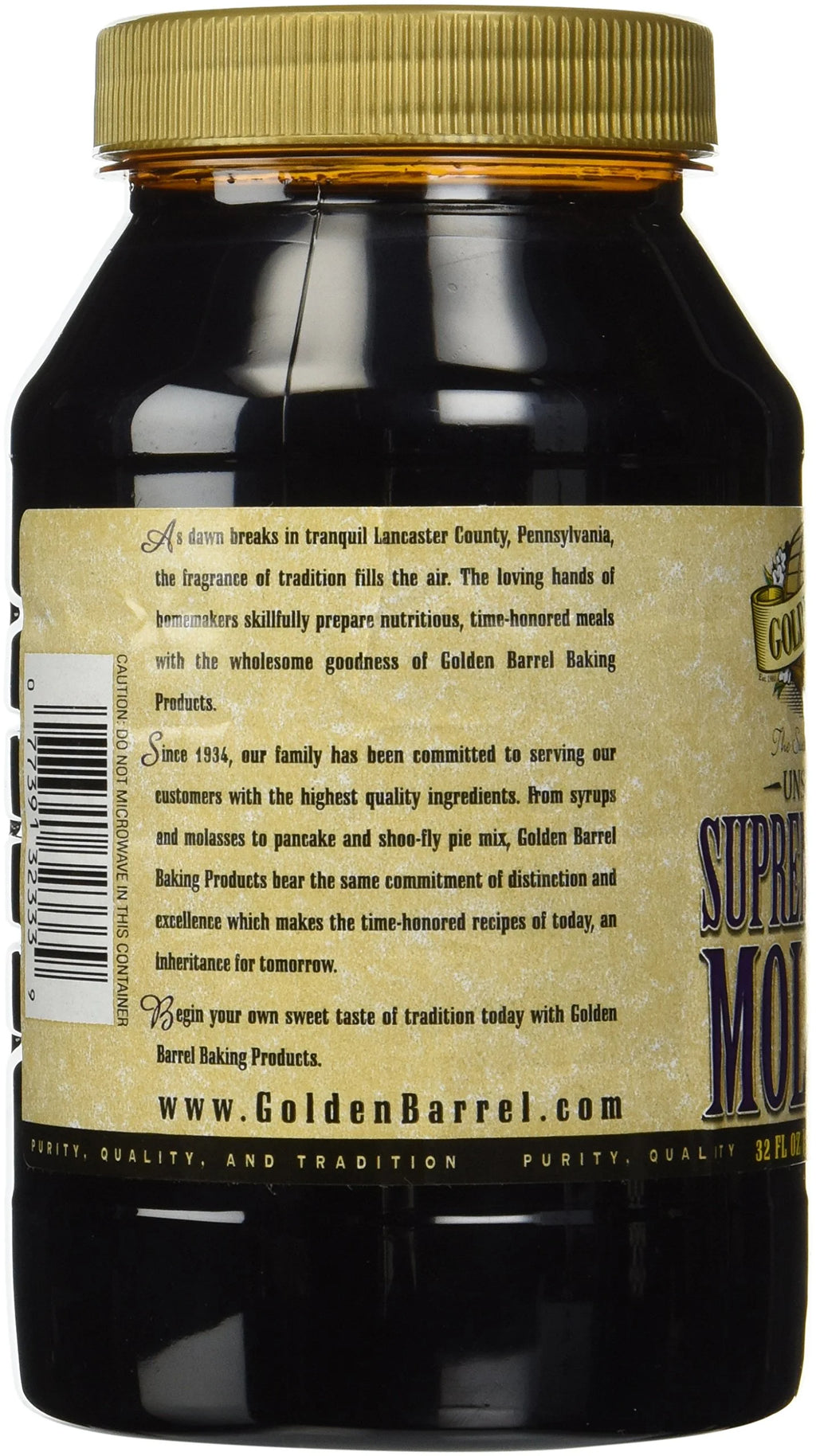 Unsulfured Baking Molasses, 32 Oz. Bottle (Pack of 2) J826