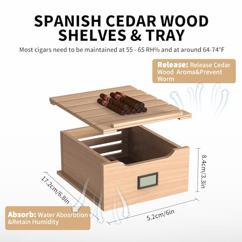 8L Electric Cigar Humidor with Heating and Cooling Z641