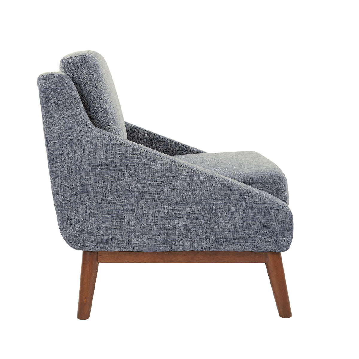 Navy Fabric Chair with Coffee Legs W9425