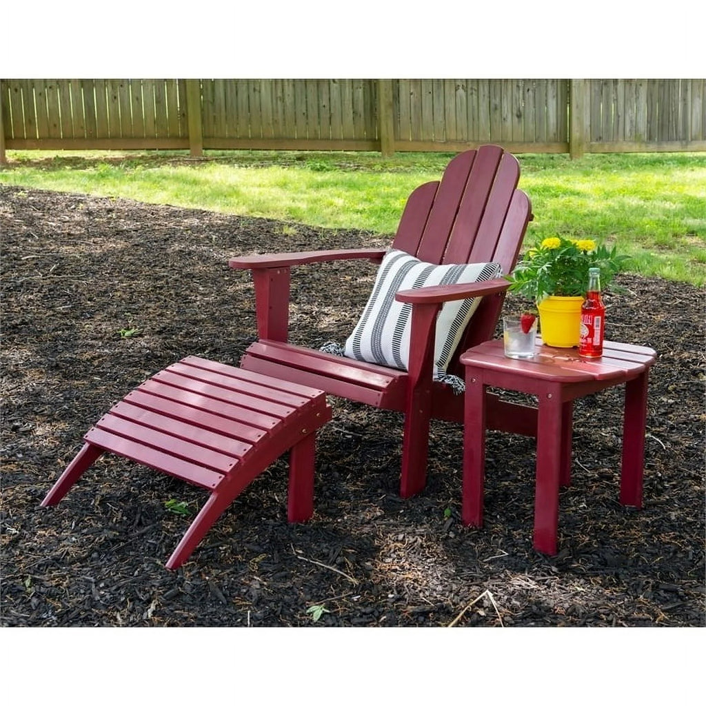 Red Wood Outdoor Chair with Arm Rests X103103