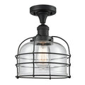 Large Bell Cage 1 Light Semi-Flush Mount O53270
