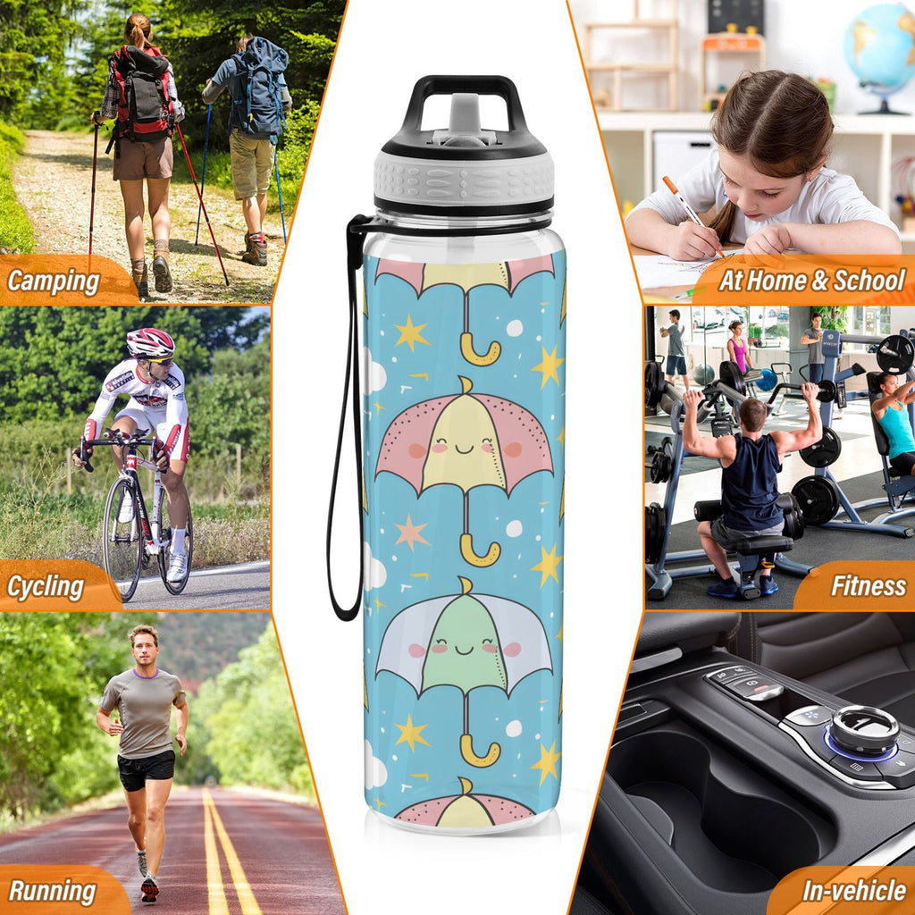 Clear 32oz Tritan Sports Water Bottle with Straw Z260302
