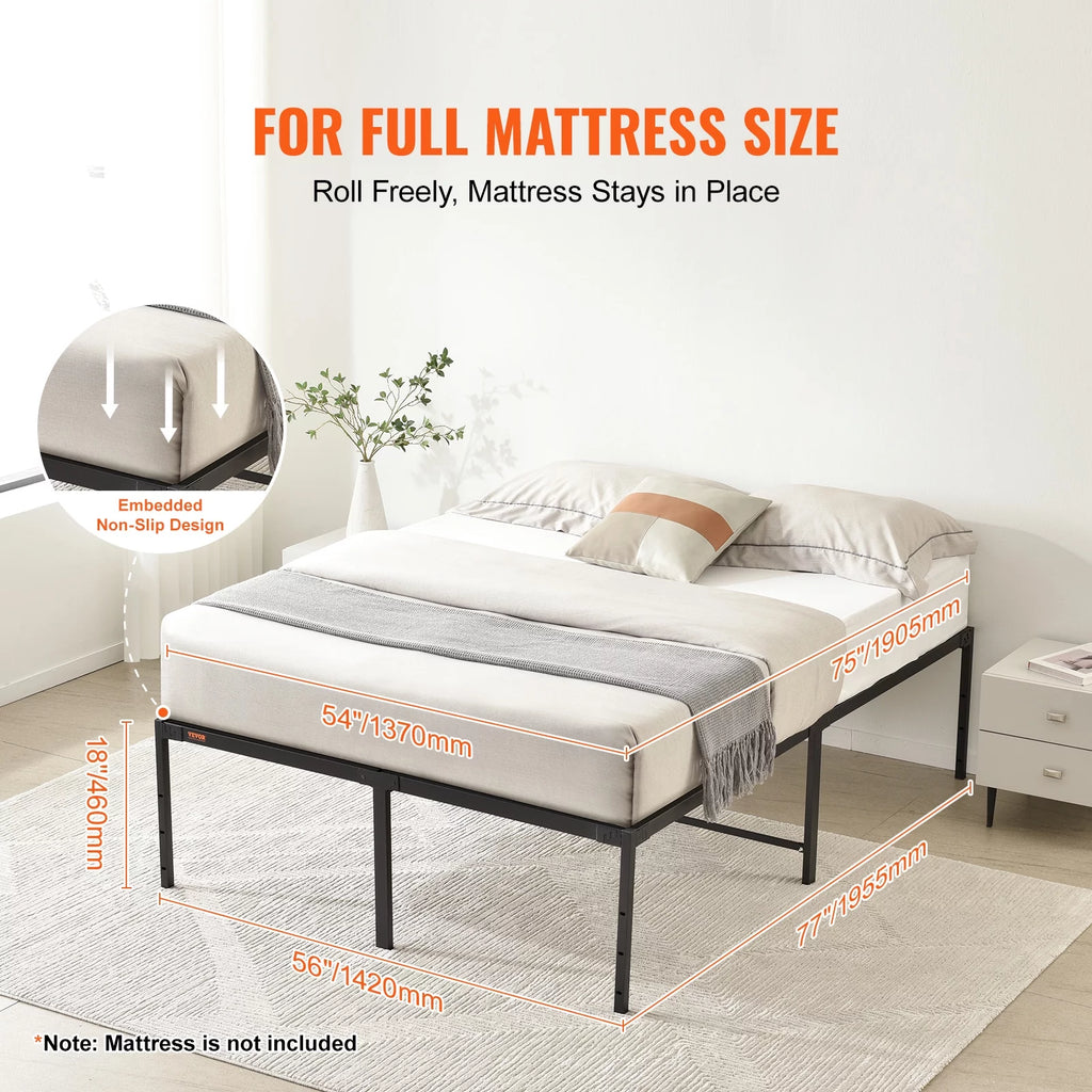 Full Size 18 inch Metal Bed Frame L475801