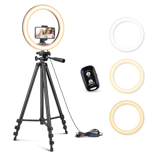10'' Ring Light with 50'' Extendable Tripod Stand E383