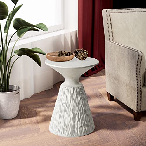 Concrete Outdoor Side Table with Pedestal Base Z2239