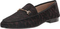 Brown Leopard Multi Almond Toe Stacked Heel Wide Loafers B930053