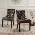 Tufted Leather Dining Room Chairs Y381309