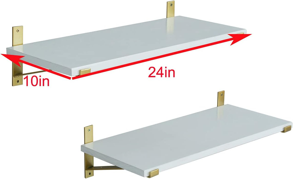 Rustic Wood Wall Shelf with Metal Bracket K1460