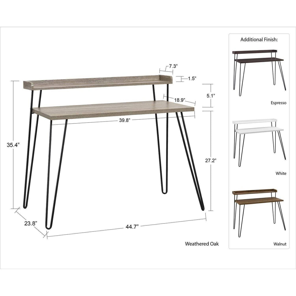 Retro Desk with Riser Sonoma Oak G673899