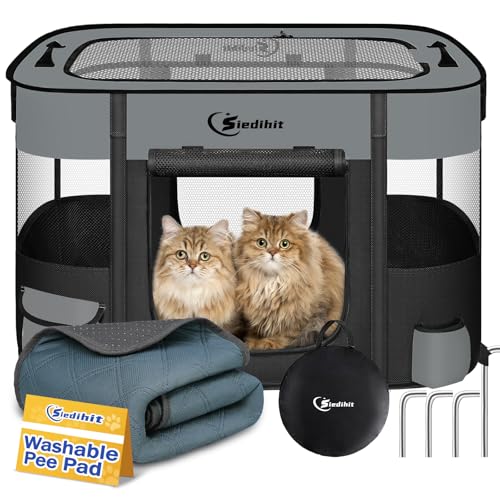 Foldable Dog Playpen with Carrying Case Q54229