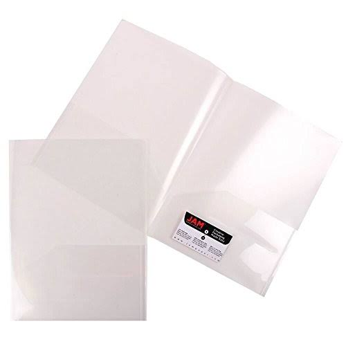 Clear Two Pocket Presentation Folder - 108/pack L97242