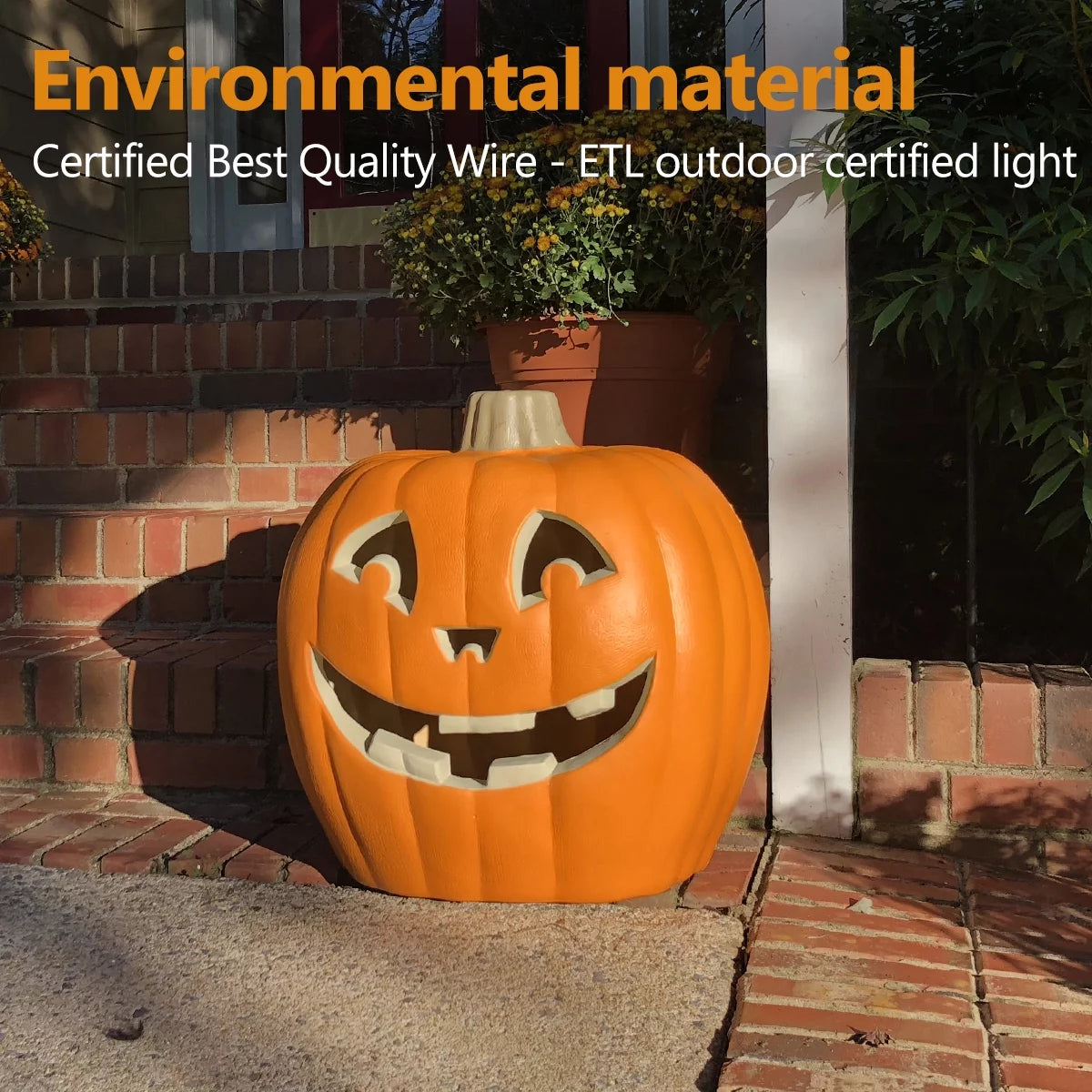 21 in Pre-lit LED Jack O Lantern Pumpkin Lantern Q74831