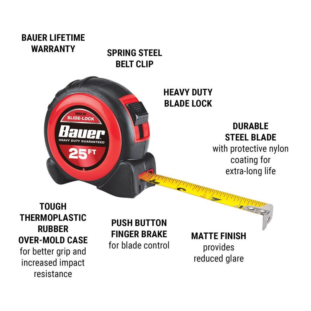 25 ft. x 1 in. Slide-Lock Tape Measure A96695