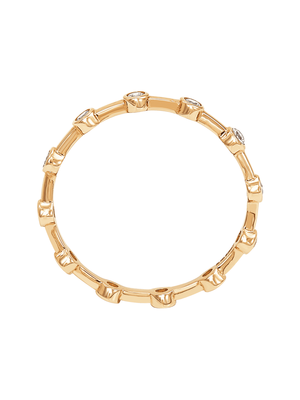 14kt Yellow Gold Cubic Zirconia Rosary Ring E20794