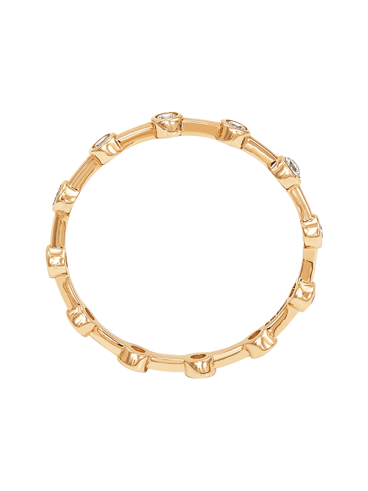 14kt Yellow Gold Cubic Zirconia Rosary Ring E20794