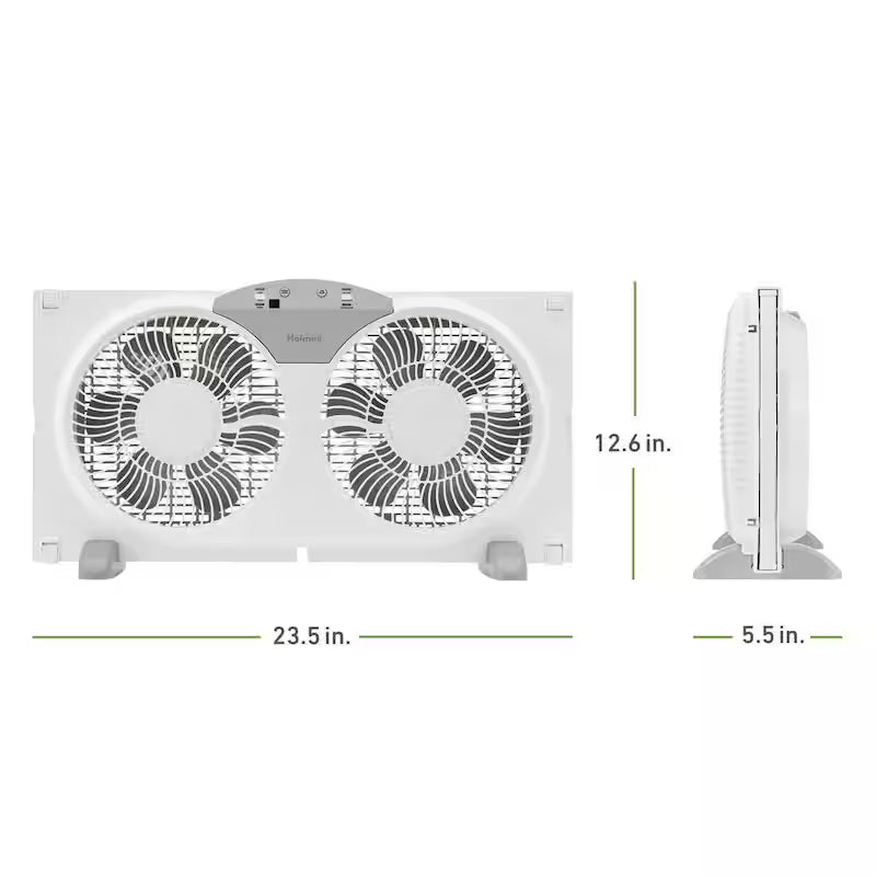White 3-Speed Digital Window Fan with Remote Control V932384