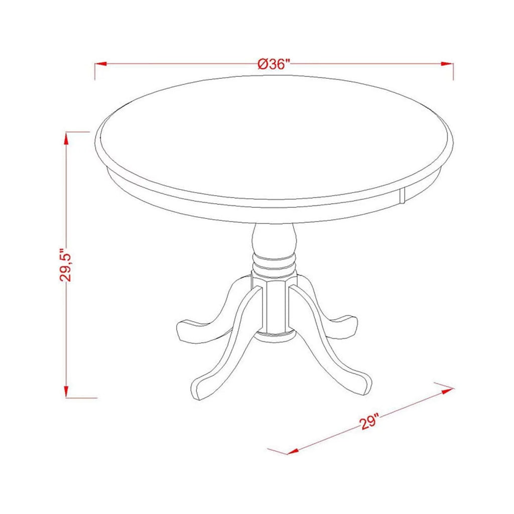 Antique 5-piece Wood Dining Table Set I9575