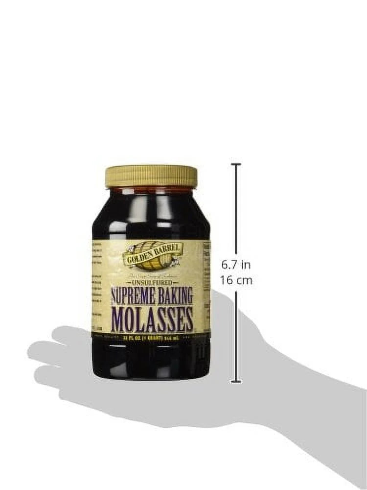 Unsulfured Baking Molasses, 32 Oz. Bottle (Pack of 2) J826