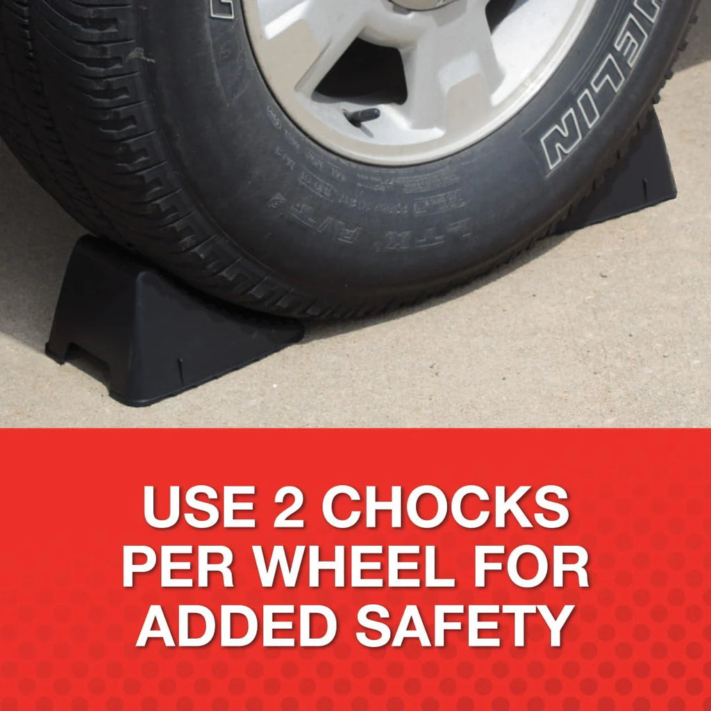 Black Resin Wheel Chocks, 2 Pieces D679795