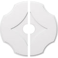 34 inchod x 6 inchid x 11 3/4 inchc x 1 inchp PVC Contemporary Ceiling Medallion, Two Piece V9564