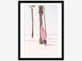 Pink Surf Board Photograph Print, Black Framed Paper, 32x22 H x 24x22 W x 1x22 D, Matte K75872