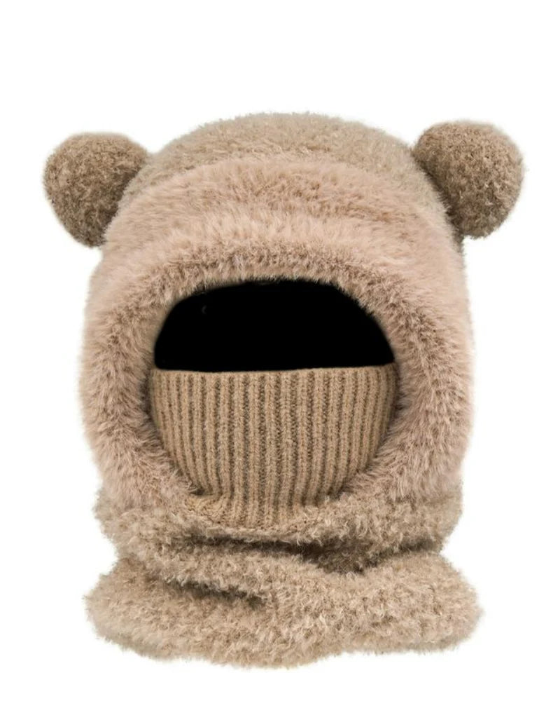 Windproof Thermal Hat with Bear Ears I417534