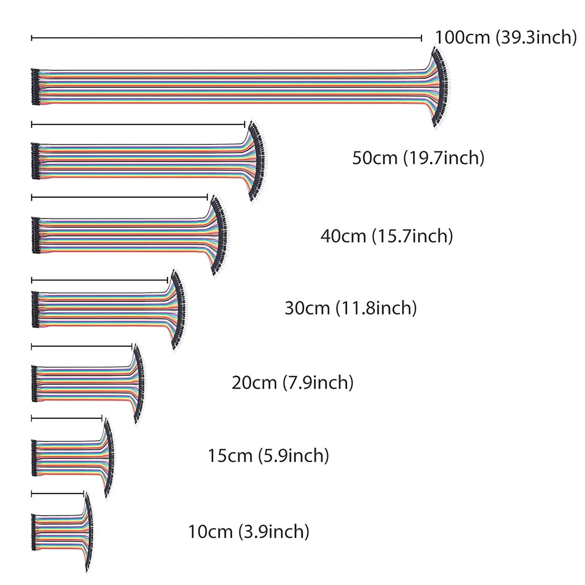 20cm Multicolored Breadboard Jumper Wires Male to Male I522119
