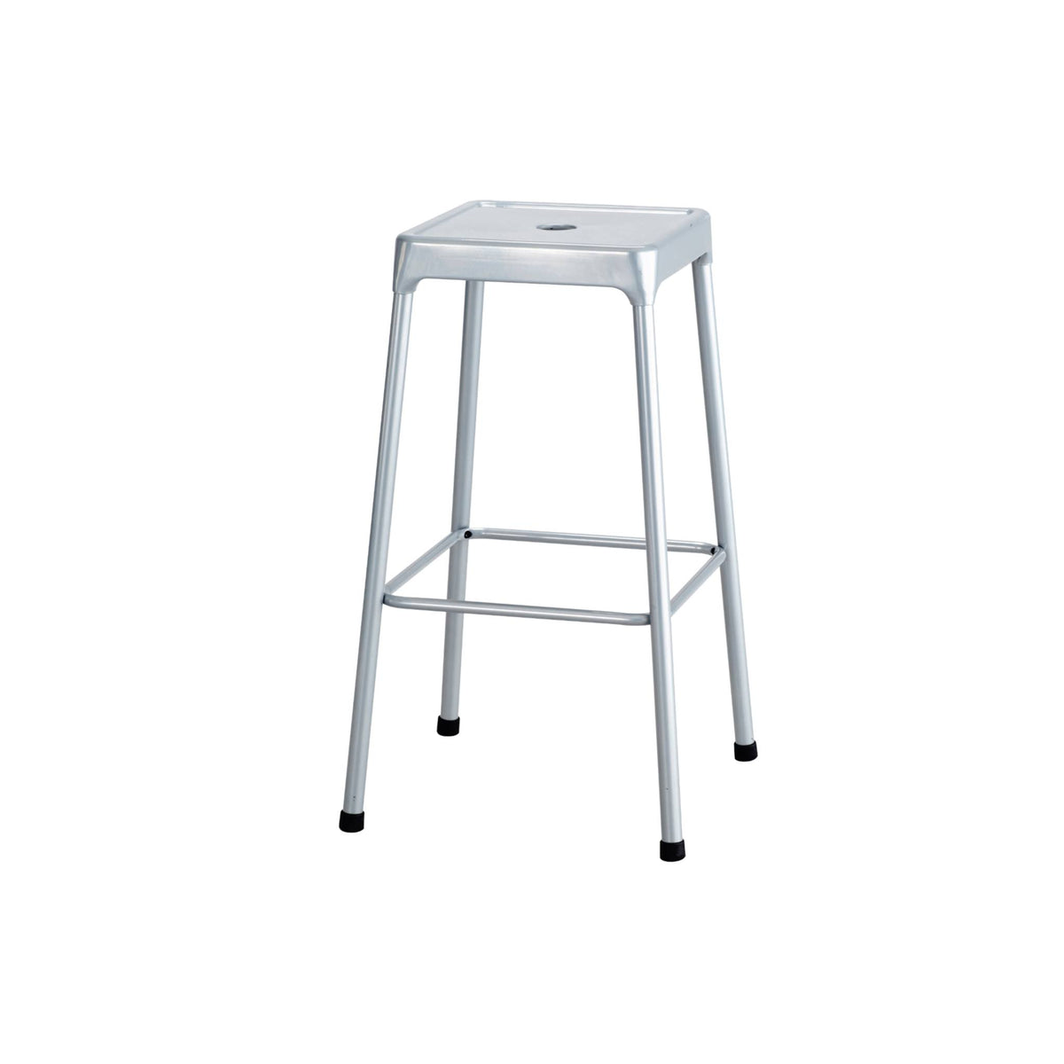 Black Powder-Coated Steel Bar Stool T6968