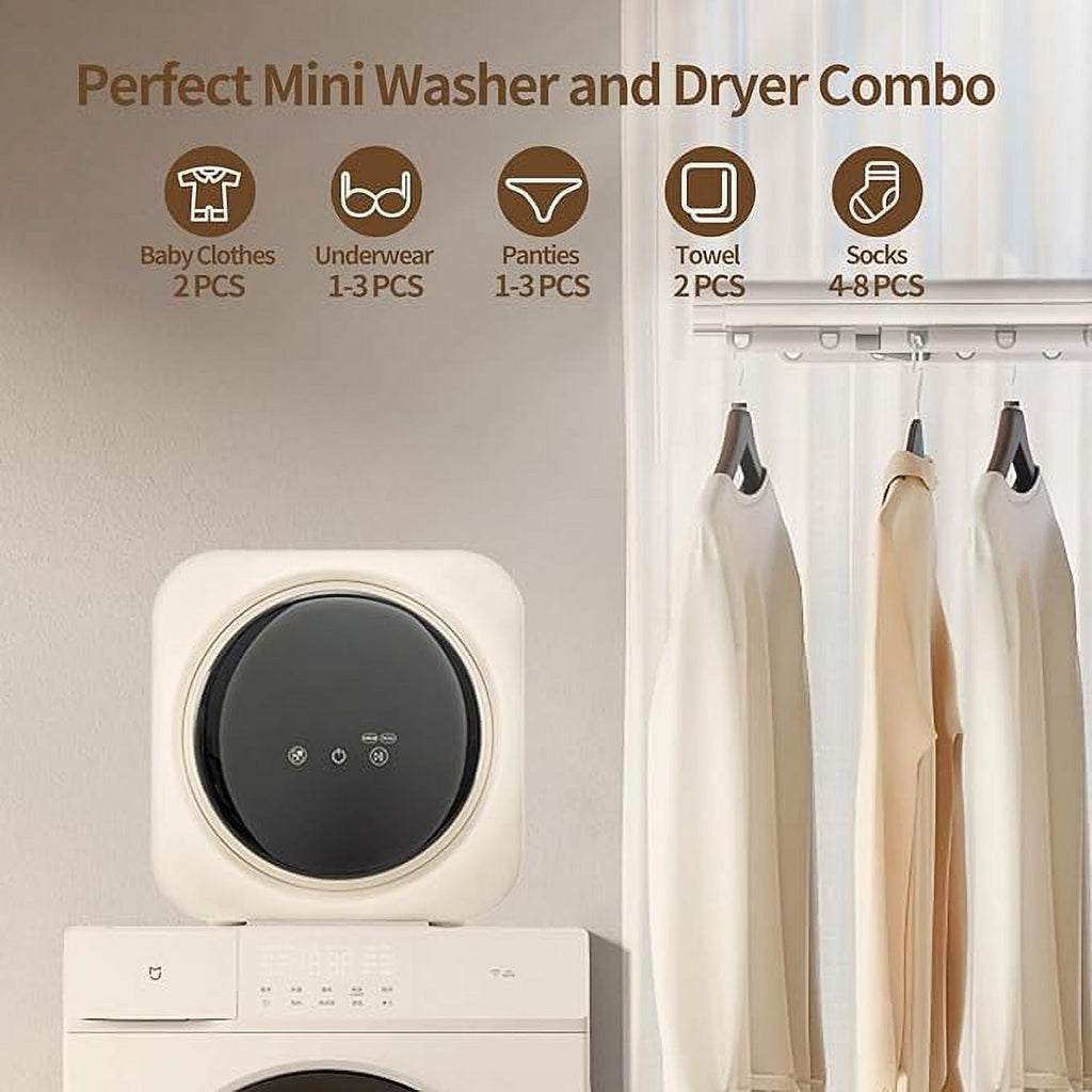 2 In 1 Mini Portable Cloth Washer And Dryer Combo, 3.5 L SS Washing Machine E459